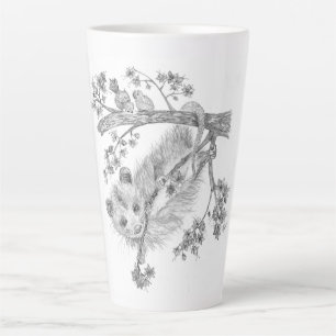 Tasse Latte Opossum bébé dans l'arbre