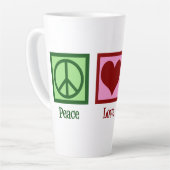 Tasse Latte Optométriste Peace Love Optométrie Blue Eye Doctor (Angle gauche)
