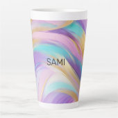 Tasse Latte Or Abstrait rose Lilac Turquoise (Devant)