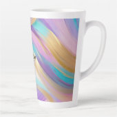 Tasse Latte Or Abstrait rose Lilac Turquoise (Droite)