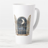 Tasse Latte Or Bleu Étoiles Argent (Angle droit)