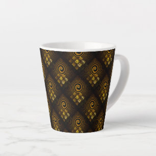 Tasse Latte Or Moderne Bohème Élégant Motif d'Art Abstrait #50