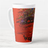 Tasse Latte Orange Moon Landscape (Angle gauche)