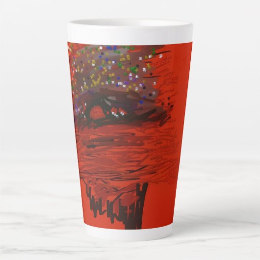 Tasse Latte Orange Moon Landscape (Devant)
