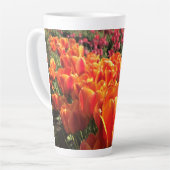 Tasse Latte Orange & Red Tulips (Angle gauche)