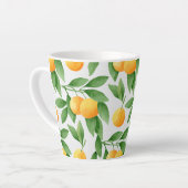 Tasse Latte Oranges ou mandarines motif (Angle gauche)
