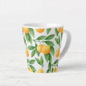 Tasse Latte Oranges ou mandarines motif (Angle droit)