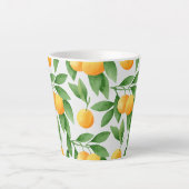 Tasse Latte Oranges ou mandarines motif (Devant)