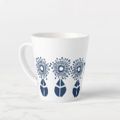 Tasse Latte Orbes florales bleues (Angle gauche)