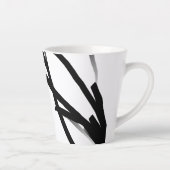 Tasse Latte Orchidée Blanc : Abstrait blanc et noir (Droite)