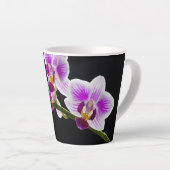 Tasse Latte Orchidée blanche et violette (Angle droit)