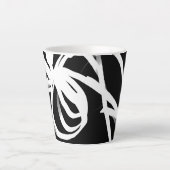 Tasse Latte Orchidée Noir : Abstrait noir et blanc (Devant)
