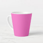 Tasse Latte Orchidée uni couleur solide rose vif (Angle gauche)