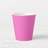 Tasse Latte Orchidée uni couleur solide rose vif (Devant)