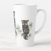 Tasse Latte Orchidées vertes de Chouette dorée (Droite)