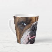 Tasse Latte Oreillers à lancer de Bulldog anglais (Angle gauche)