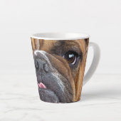 Tasse Latte Oreillers à lancer de Bulldog anglais (Angle droit)