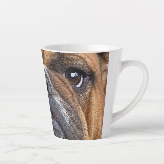Tasse Latte Oreillers à lancer de Bulldog anglais (Droite)