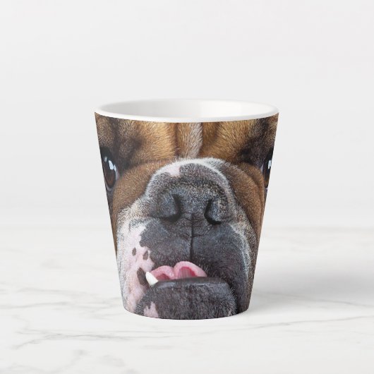 Tasse Latte Oreillers à lancer de Bulldog anglais (Devant)