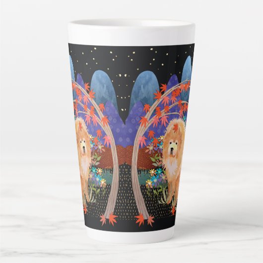 Tasse Latte ORIGAMI AUTOMNE Chow conception de l'enveloppe (Devant)