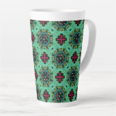 Tasse Latte Ornat Scribbles Noël (Angle droit)