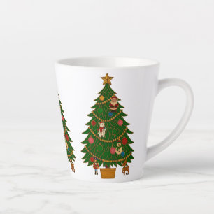 Tasse Latte Ornements de personnage d'arbre de Noël en cloison