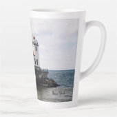 Tasse Latte Oswego West Pierhead Light latte muette (Droite)
