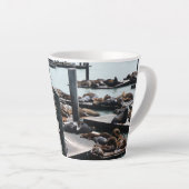 Tasse Latte Otaries du quai 39 (Angle droit)