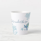 Tasse Latte Otopus bleu aquarelle (Devant)