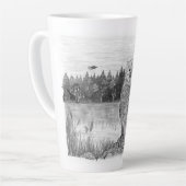 Tasse Latte Otter par le lac (Angle gauche)