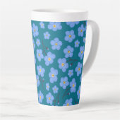 Tasse Latte Oublie-moi pas motif (Angle droit)