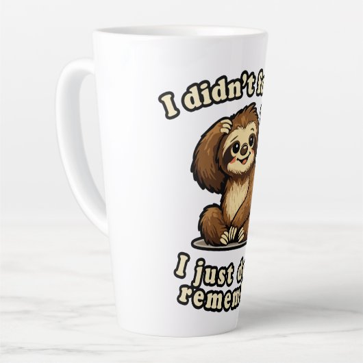 Tasse Latte Oublier ou se souvenir (Angle gauche)