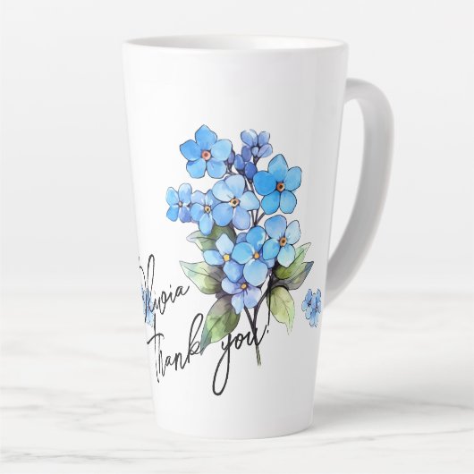 Tasse Latte Oubliez-moi, pas "Merci !" Slogan et nom modifiabl (Angle droit)