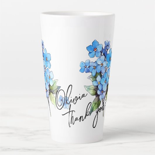 Tasse Latte Oubliez-moi, pas "Merci !" Slogan et nom modifiabl (Devant)