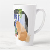 Tasse Latte OUI IL Y A QUELQUE PART Chow personnaliser texte (Droite)