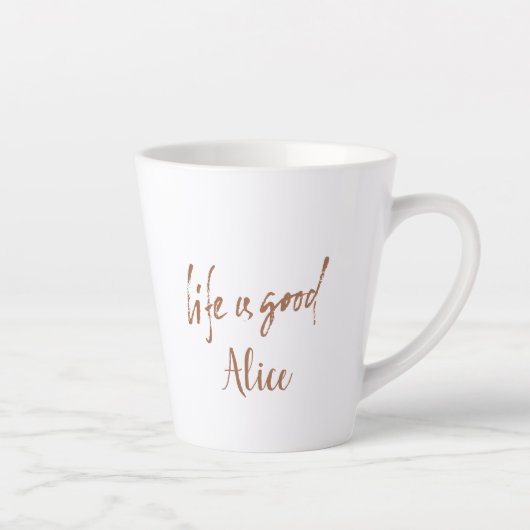 Tasse Latte OUI VOUS POUVEZ Sticker Motivational pour la posit (Droite)