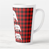 Tasse Latte Ours De Mama Blanc Et Rouge Moderne (Droite)