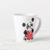 Tasse Latte Ours de panda mignon et amoureux (Angle droit)