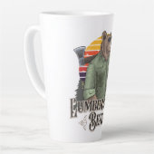 Tasse Latte Ours drôle habillé en bûcheron (Angle gauche)