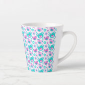 Tasse Latte Ours en peluche graphique face aqua rose (Droite)