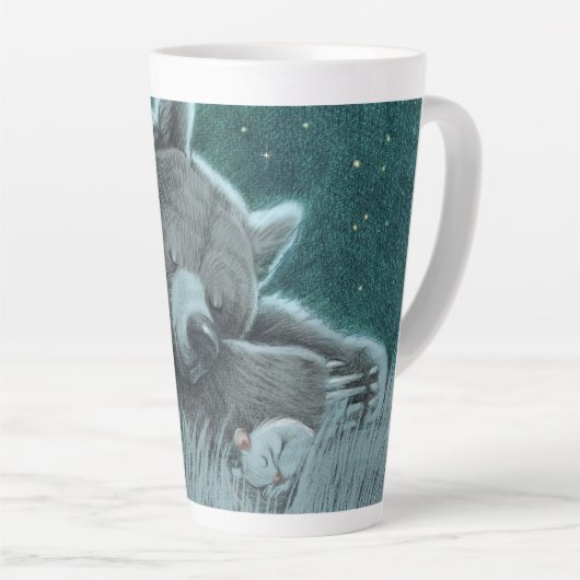 Tasse Latte Ours et souris en latte (Angle droit)
