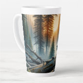 Tasse Latte Ours noir en forêt (Angle gauche)