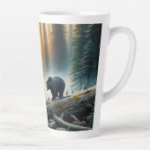Tasse Latte Ours noir en forêt (Droite)