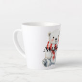 Tasse Latte Ours polaire avec Peppermenthe rouge blanc écaille (Angle gauche)