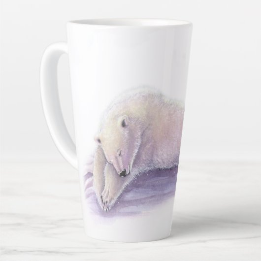 Tasse Latte Ours polaire dormant par Molly Harrison (Angle gauche)