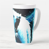 Tasse Latte "Ours Polaire En Colère" Belle Peinture. Commandez (Angle droit)