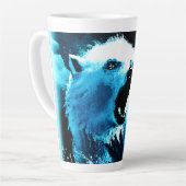 Tasse Latte "Ours Polaire En Colère" Belle Peinture. Commandez (Angle gauche)