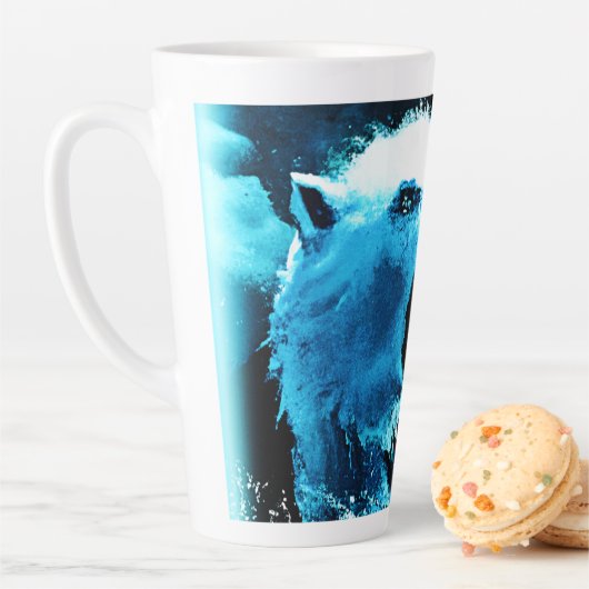 Tasse Latte "Ours Polaire En Colère" Belle Peinture. Commandez (En situation)