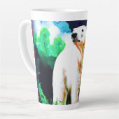 Tasse Latte Ours polaire en pleine nature. Commandez dès maint (Angle gauche)