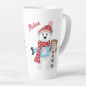 Tasse Latte Ours polaire et latte de Snowman (Angle droit)